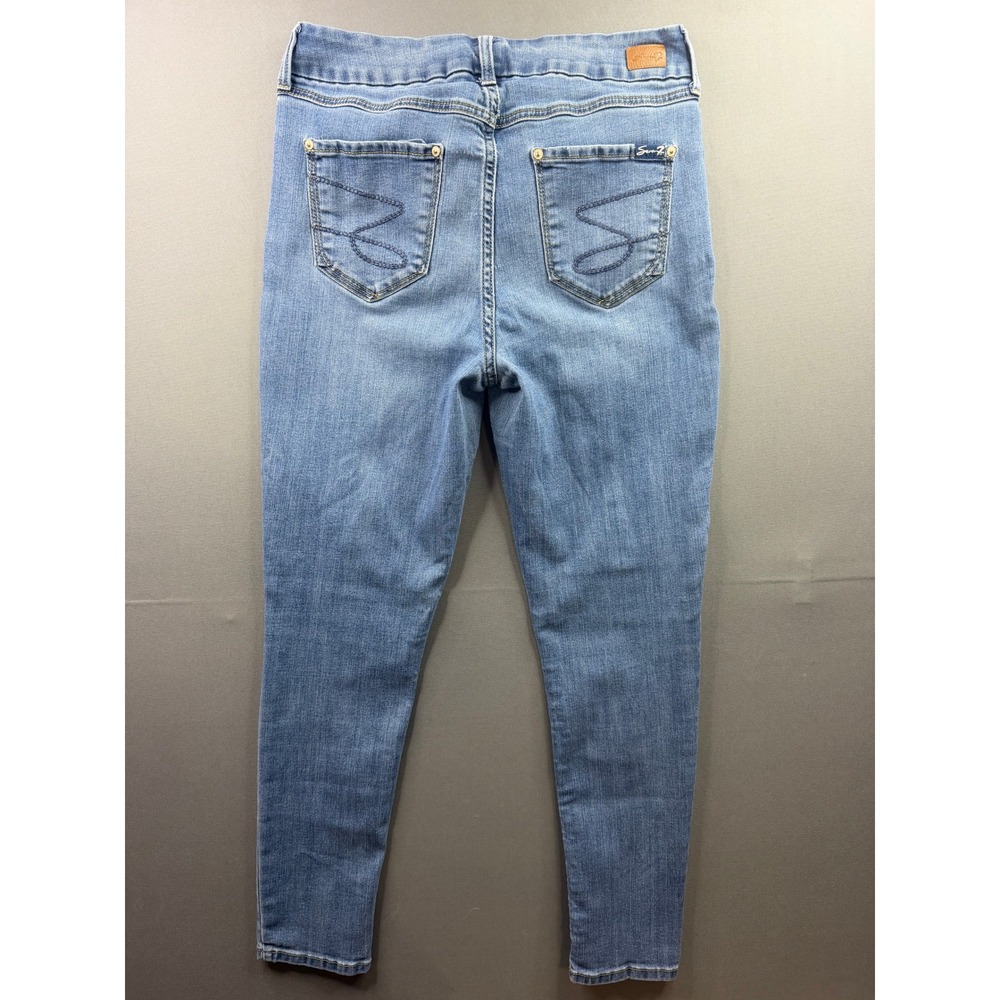 Seven7 Skinny Jeans Womens Blue Light Wash Stretch Denim 30x28
